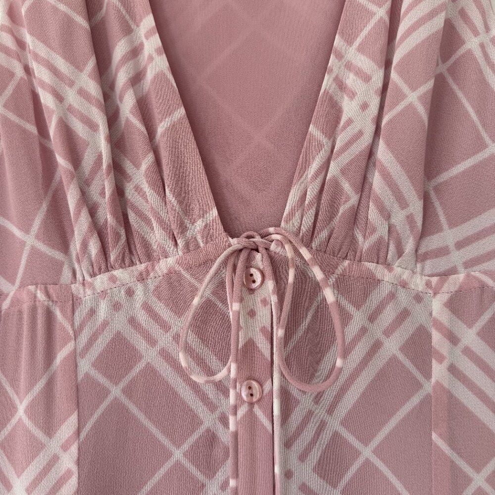 Reformation Ceara Dress in Rose Plaid - Picture 5 of 6